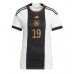 Nemecko Leroy Sane #19 Domáci Ženy futbalový dres MS 2022 Krátky Rukáv